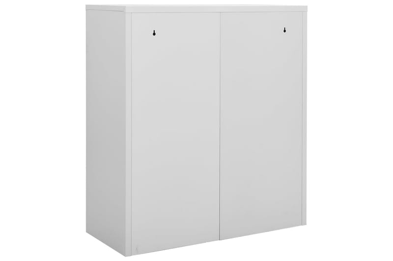 Kontorskap lysegrå 90x40x102 cm stål - Grå - Oppbevaring - Skap - Oppbevaringsskap - Kontorskap - Dokumentskap