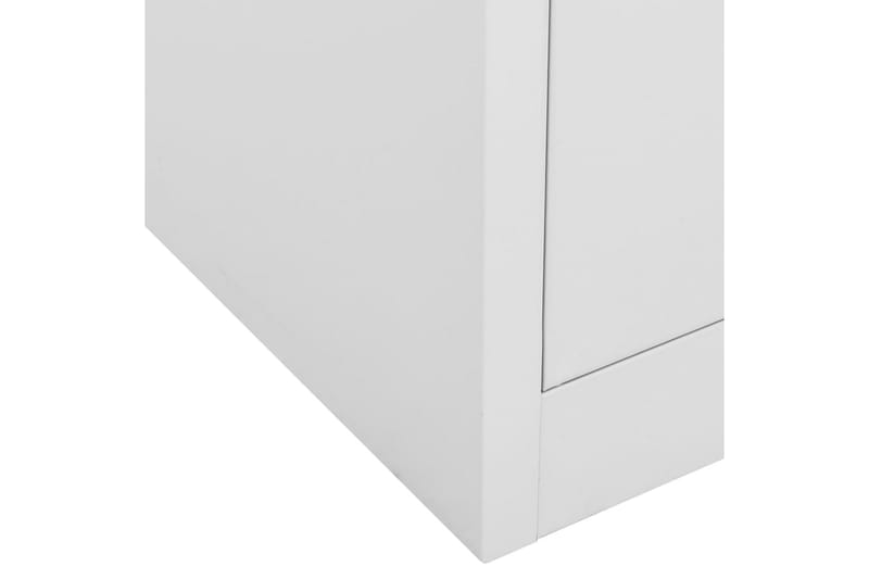 Kontorskap lysegrå 90x40x102 cm stål - Grå - Oppbevaring - Skap - Oppbevaringsskap - Kontorskap - Dokumentskap