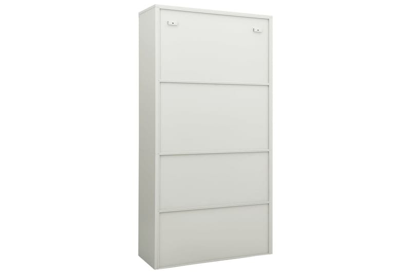 Kontorskap lysegrå 90x40x180 cm stål - Grå - Oppbevaring - Skap - Oppbevaringsskap - Kontorskap - Dokumentskap