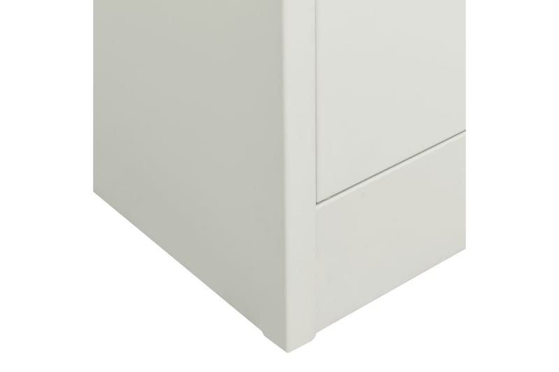 Kontorskap lysegrå 90x40x180 cm stål - Grå - Oppbevaring - Skap - Oppbevaringsskap - Kontorskap - Dokumentskap
