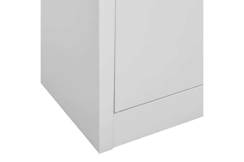 Kontorskap lysegrå 90x40x180 cm stål - Grå - Oppbevaring - Skap - Oppbevaringsskap - Kontorskap - Dokumentskap