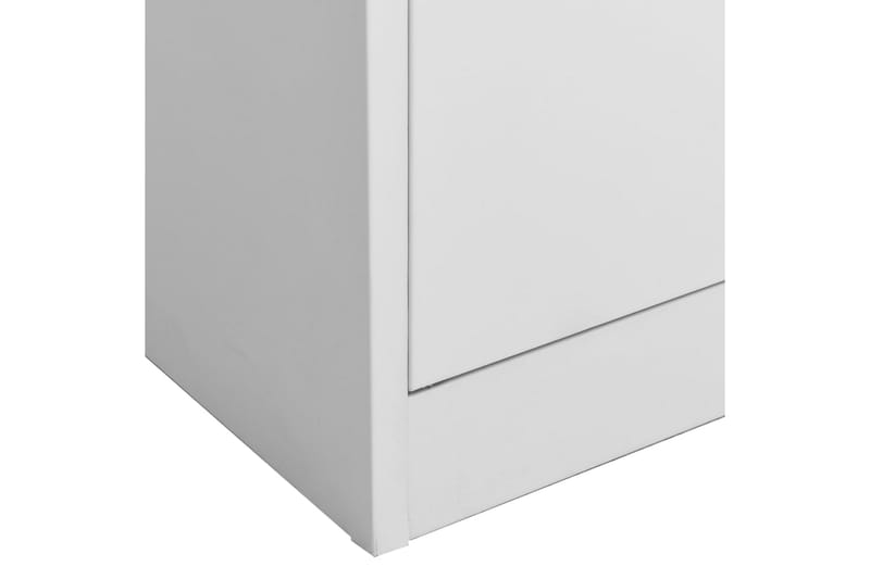 Kontorskap lysegrå 90x40x180 cm stål - Grå - Oppbevaring - Skap - Oppbevaringsskap - Kontorskap - Dokumentskap