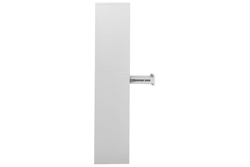Kontorskap lysegrå 90x40x180 cm stål - Grå - Oppbevaring - Skap - Oppbevaringsskap - Kontorskap - Dokumentskap