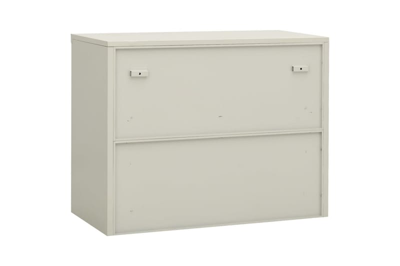 Kontorskap lysegrå 90x40x70 cm stål - Grå - Oppbevaring - Skap - Oppbevaringsskap - Kontorskap - Dokumentskap