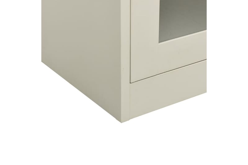 Kontorskap lysegrå 90x40x70 cm stål - Grå - Oppbevaring - Skap - Oppbevaringsskap - Kontorskap - Dokumentskap