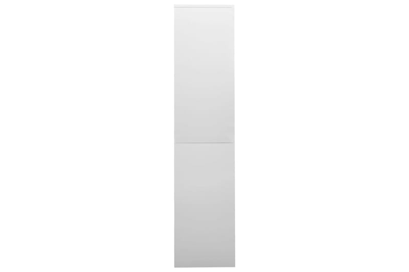 Kontorskap med skyvedør 90x40x180 cm lysegrå stål - Grå - Oppbevaring - Skap - Oppbevaringsskap - Kontorskap - Dokumentskap