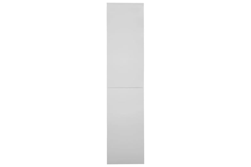 Kontorskap med skyvedør 90x40x180 cm lysegrå stål - Grå - Oppbevaring - Skap - Oppbevaringsskap - Kontorskap - Dokumentskap