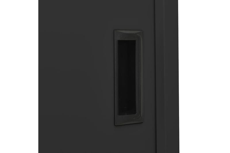 Kontorskap med skyvedør 90x40x180 cm stål antrasitt - Antrasittgrå - Oppbevaring - Skap - Oppbevaringsskap - Kontorskap - Dokumentskap