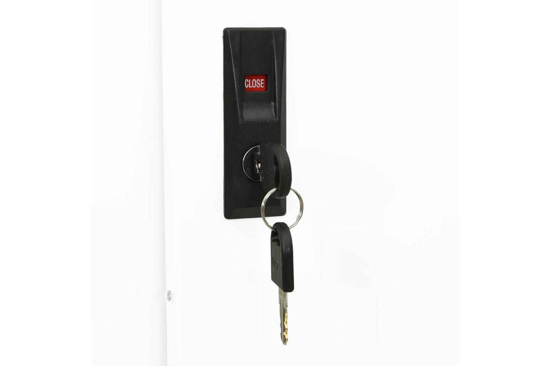 Kontorskap med skyvedør 90x40x180 cm stål hvit - Hvit - Oppbevaring - Skap - Oppbevaringsskap - Kontorskap - Dokumentskap