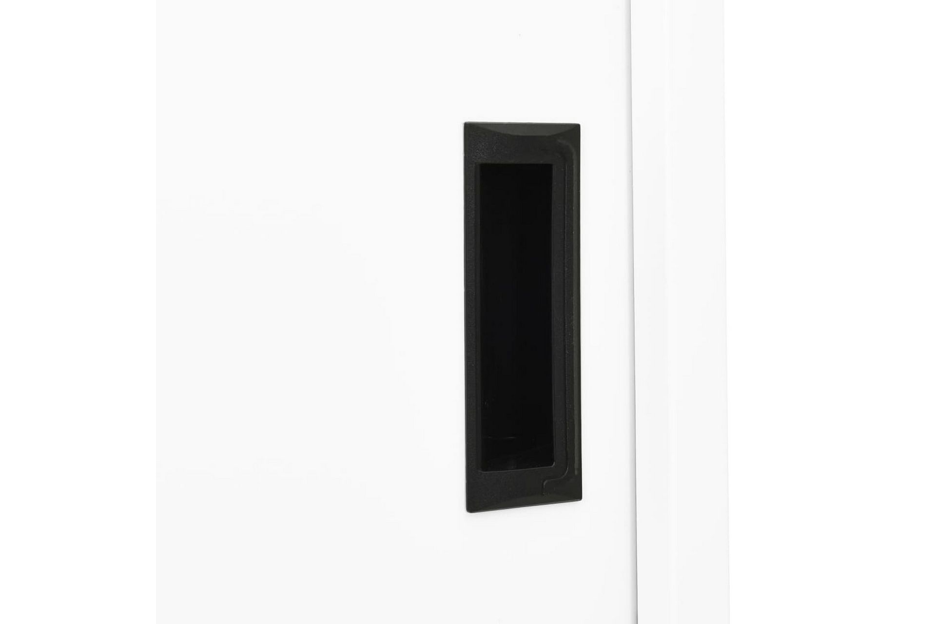 Kontorskap med skyvedør 90x40x180 cm stål hvit - Hvit - Oppbevaring - Skap - Oppbevaringsskap - Kontorskap - Dokumentskap