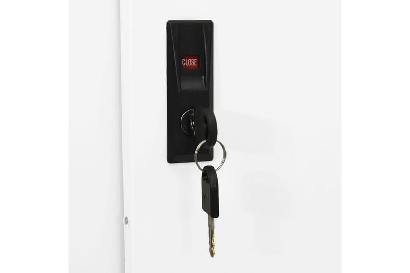 Kontorskap med skyvedør 90x40x180 cm stål hvit - Hvit - Oppbevaring - Skap - Oppbevaringsskap - Kontorskap - Dokumentskap