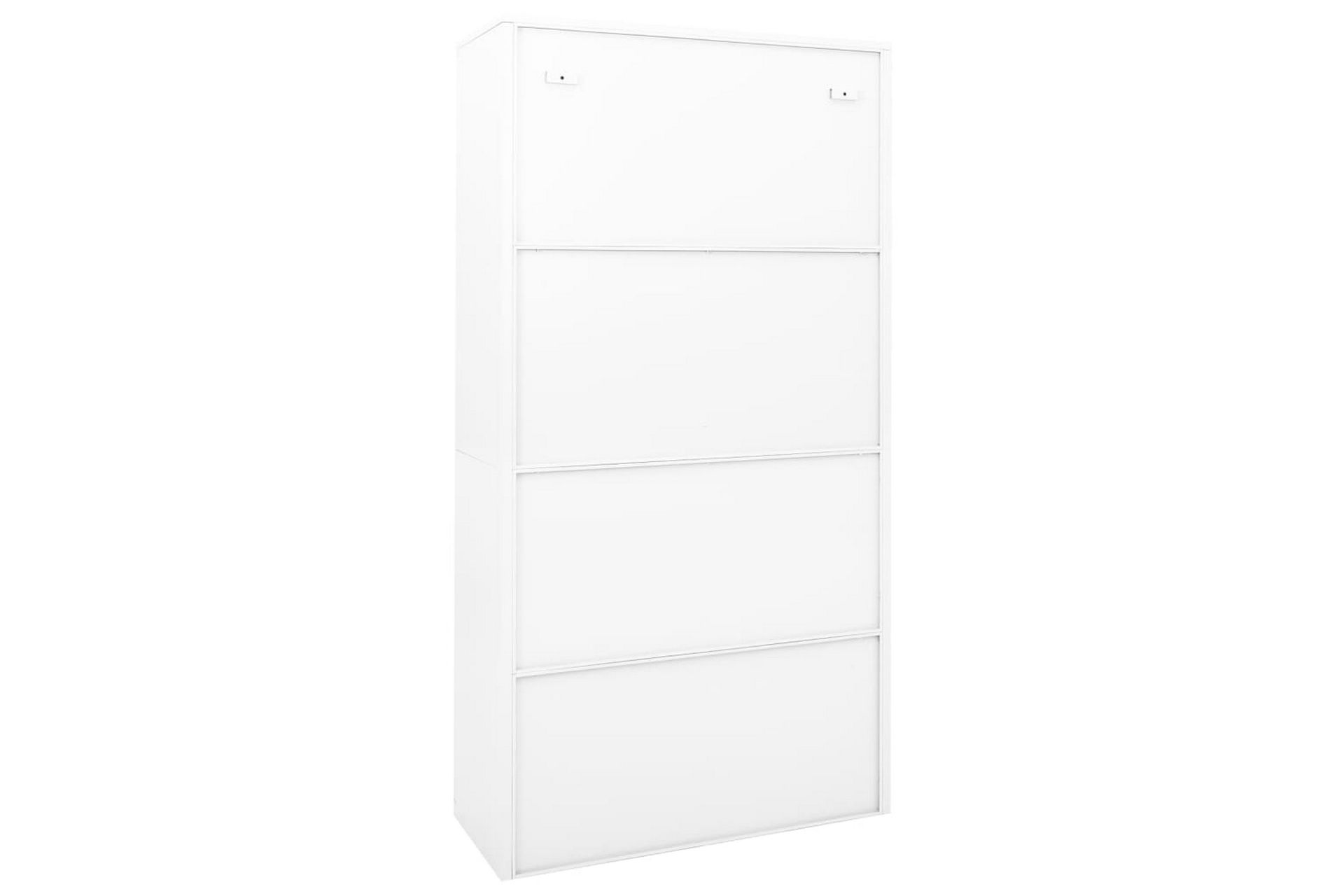 Kontorskap med skyvedør 90x40x180 cm stål hvit - Hvit - Oppbevaring - Skap - Oppbevaringsskap - Kontorskap - Dokumentskap