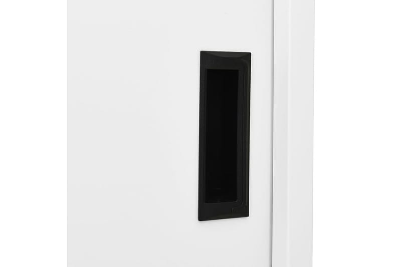 Kontorskap med skyvedør 90x40x180 cm stål hvit - Hvit - Oppbevaring - Skap - Oppbevaringsskap - Kontorskap - Dokumentskap