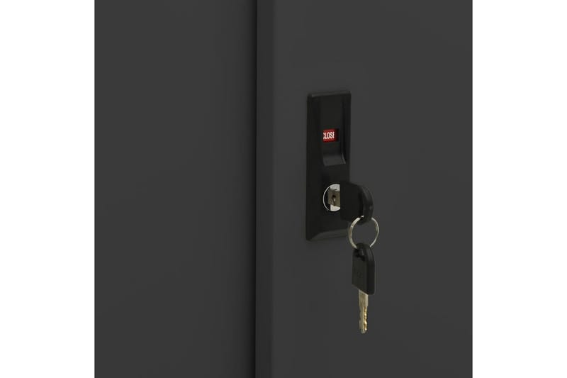 Kontorskap med skyvedør 90x40x90 cm stål antrasitt - Antrasittgrå - Oppbevaring - Skap - Oppbevaringsskap - Kontorskap - Dokumentskap