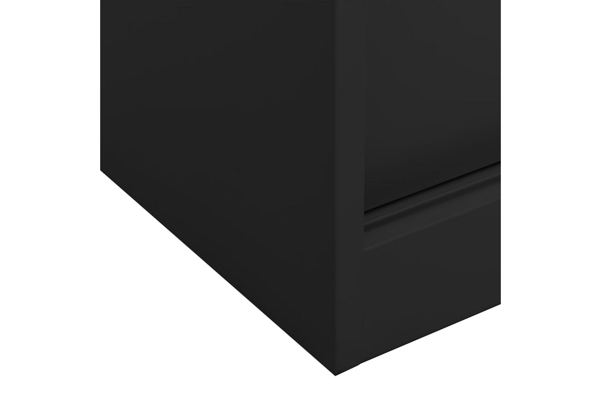 Kontorskap med skyvedør 90x40x90 cm stål antrasitt - Antrasittgrå - Oppbevaring - Skap - Oppbevaringsskap - Kontorskap - Dokumentskap