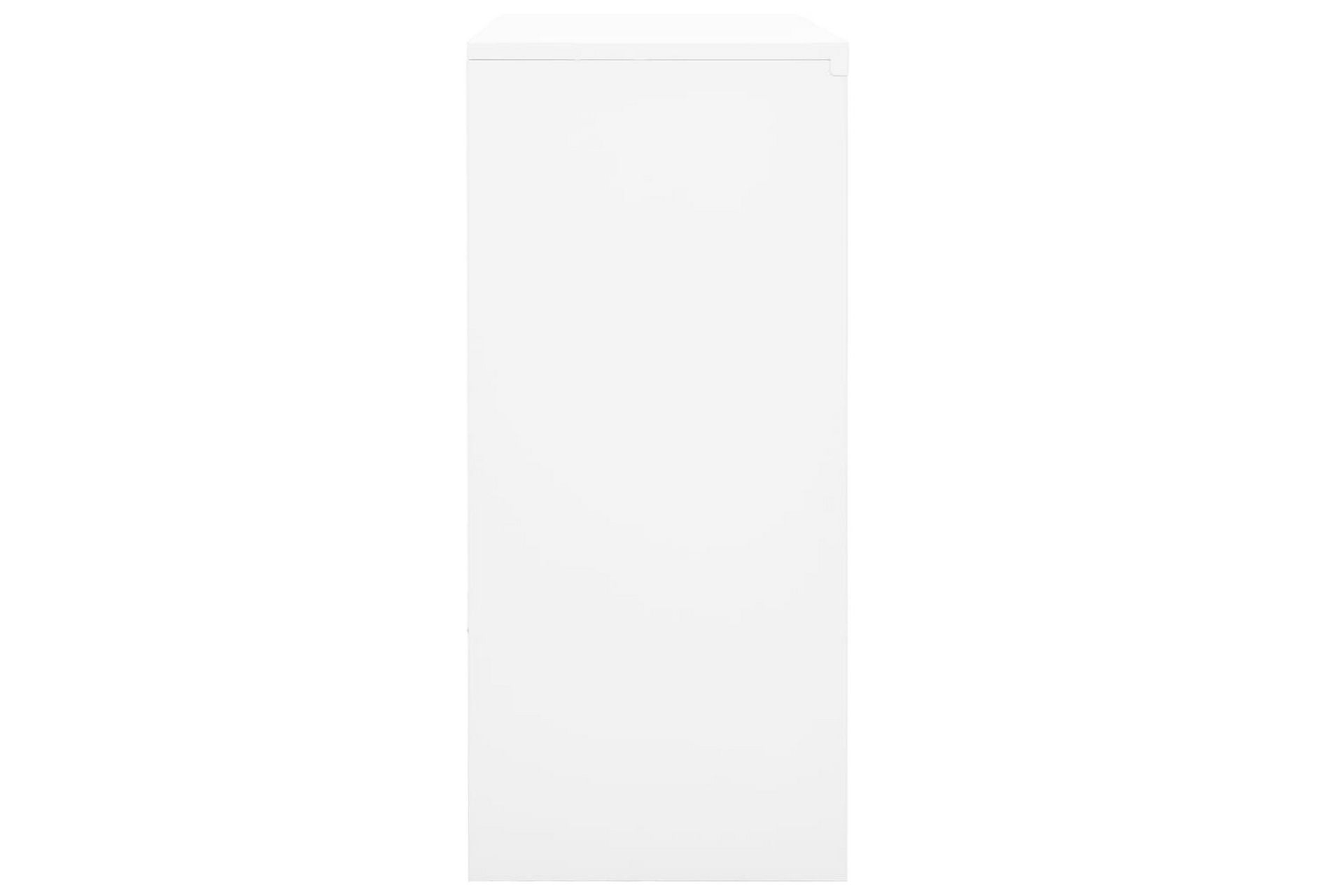 Kontorskap med skyvedør 90x40x90 cm stål hvit - Hvit - Oppbevaring - Skap - Oppbevaringsskap - Kontorskap - Dokumentskap