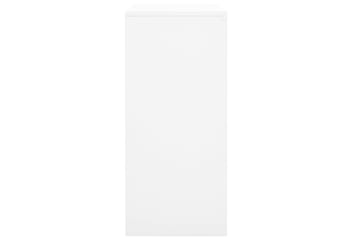 Kontorskap med skyvedør 90x40x90 cm stål hvit - Hvit - Oppbevaring - Skap - Oppbevaringsskap - Kontorskap - Dokumentskap