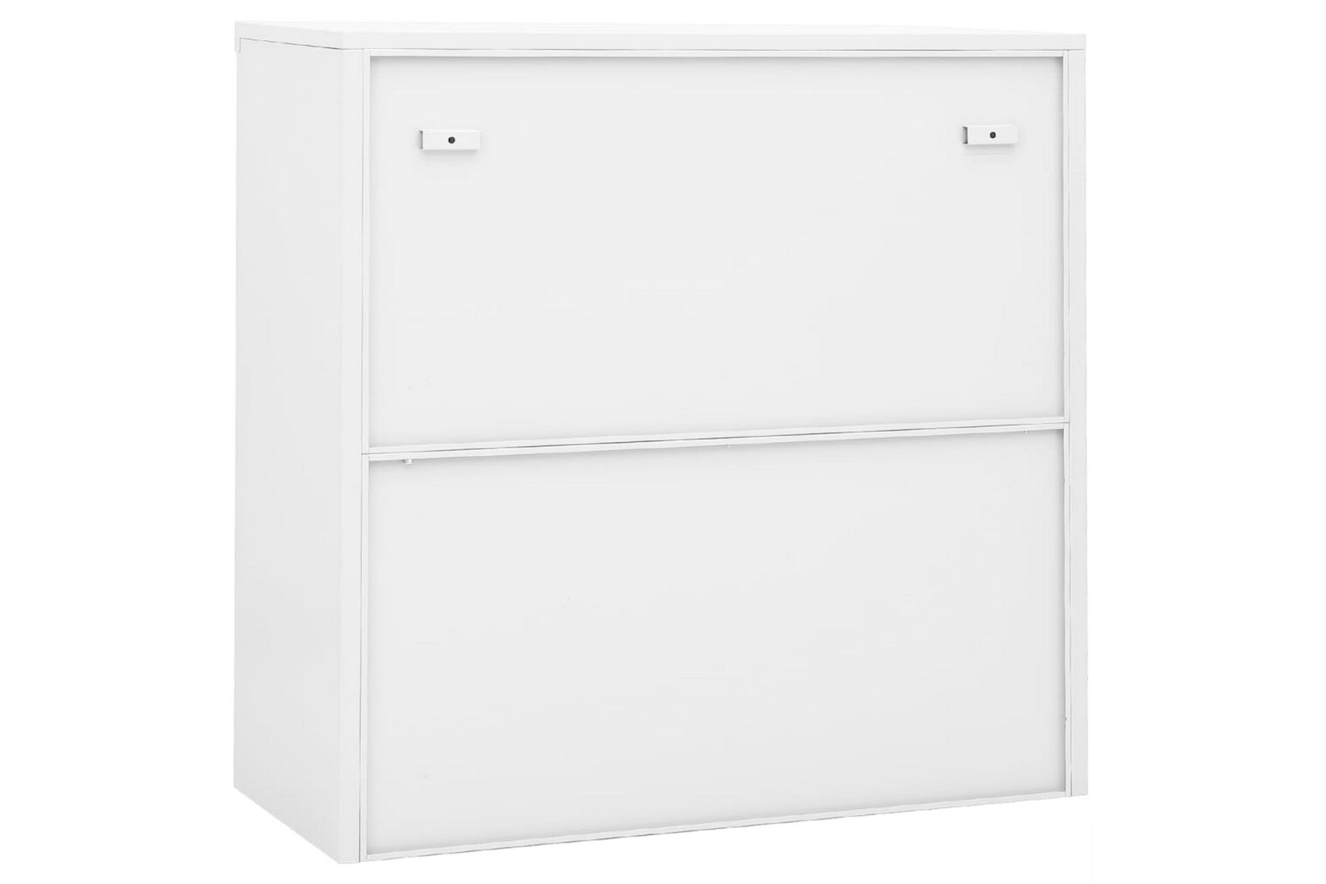 Kontorskap med skyvedør 90x40x90 cm stål hvit - Hvit - Oppbevaring - Skap - Oppbevaringsskap - Kontorskap - Dokumentskap