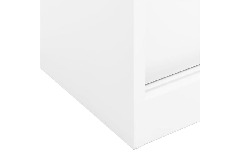 Kontorskap med skyvedør 90x40x90 cm stål hvit - Hvit - Oppbevaring - Skap - Oppbevaringsskap - Kontorskap - Dokumentskap