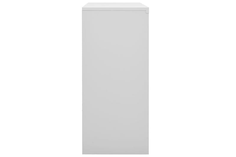 Kontorskap med skyvedør 90x40x90 cm stål lysegrå - Grå - Oppbevaring - Skap - Oppbevaringsskap - Kontorskap - Dokumentskap