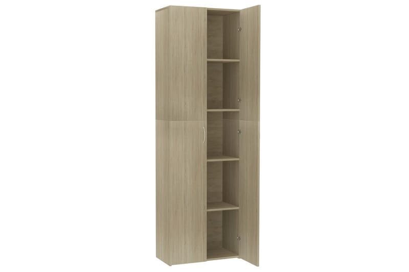 Kontorskap sonoma eik 60x32x190 cm sponplate - Brun - Oppbevaring - Skap - Oppbevaringsskap - Kontorskap - Dokumentskap