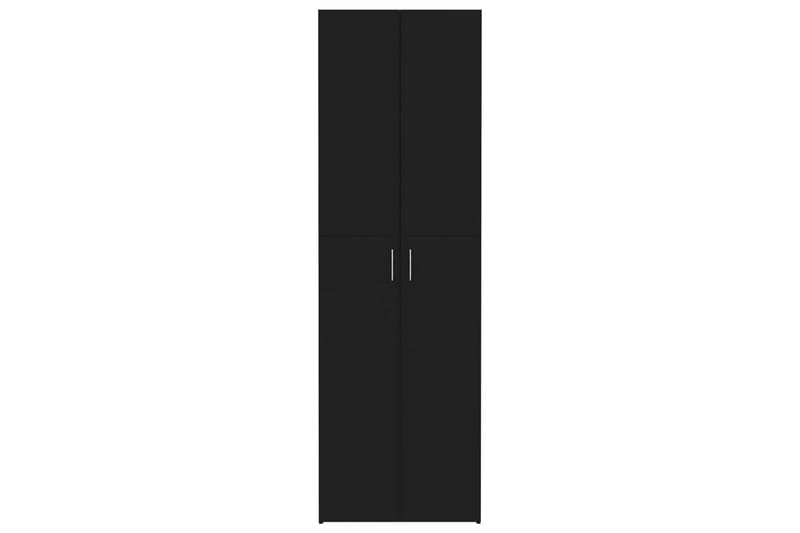Kontorskap svart 60x32x190 cm sponplate - Svart - Oppbevaring - Skap - Oppbevaringsskap - Kontorskap - Dokumentskap