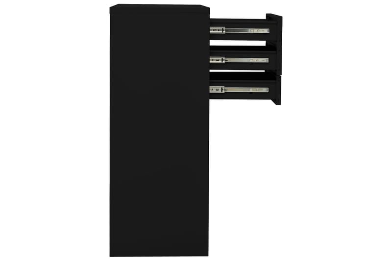Kontorskap svart 90x40x102 cm stål - Svart - Oppbevaring - Skap - Oppbevaringsskap - Kontorskap - Dokumentskap