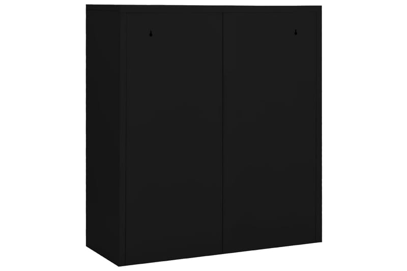 Kontorskap svart 90x40x102 cm stål - Svart - Oppbevaring - Skap - Oppbevaringsskap - Kontorskap - Dokumentskap