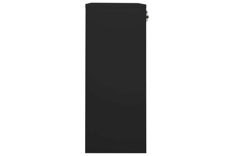 Kontorskap svart 90x40x102 cm stål - Svart - Oppbevaring - Skap - Oppbevaringsskap - Kontorskap - Dokumentskap
