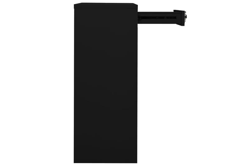 Kontorskap svart 90x40x102 cm stål - Svart - Oppbevaring - Skap - Oppbevaringsskap - Kontorskap - Dokumentskap