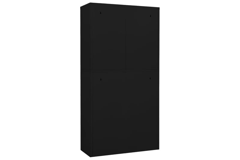 Kontorskap svart 90x40x180 cm stål - Svart - Oppbevaring - Skap - Oppbevaringsskap - Kontorskap - Dokumentskap