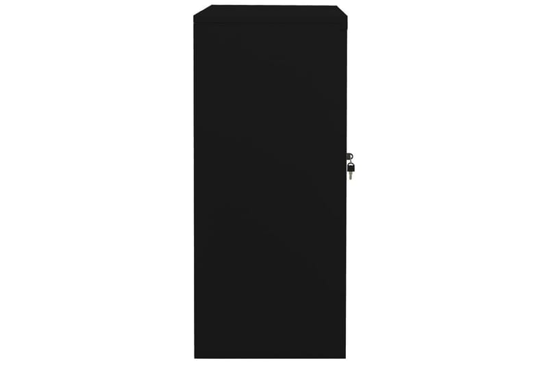 Kontorskap svart 90x40x90 cm stål - Svart - Oppbevaring - Skap - Oppbevaringsskap - Kontorskap - Dokumentskap