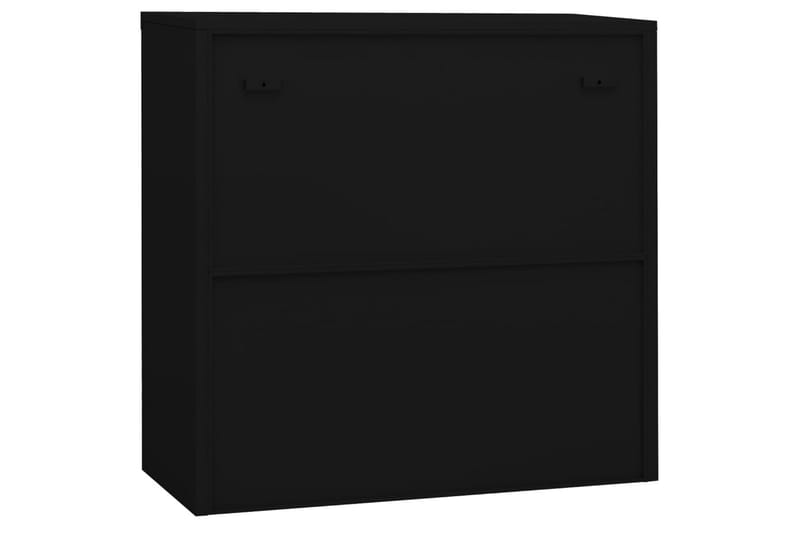 Kontorskap svart 90x40x90 cm stål - Svart - Oppbevaring - Skap - Oppbevaringsskap - Kontorskap - Dokumentskap