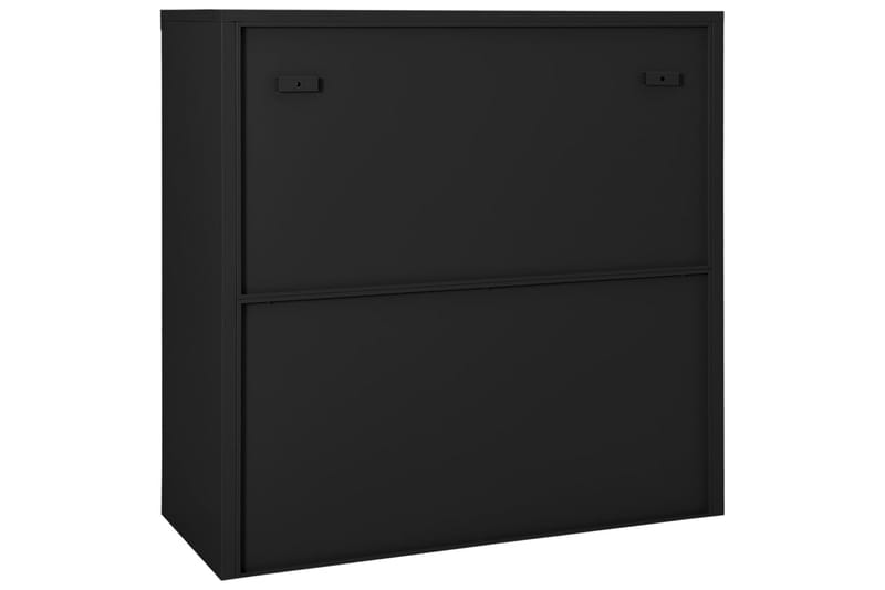 Skap med skyvedør 90x40x90 cm stål antrasitt - Antrasittgrå - Oppbevaring - Skap - Oppbevaringsskap - Kontorskap - Dokumentskap