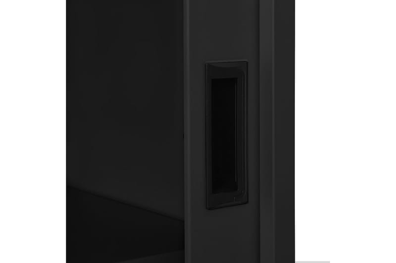 Skap med skyvedør 90x40x90 cm stål antrasitt - Antrasittgrå - Oppbevaring - Skap - Oppbevaringsskap - Kontorskap - Dokumentskap