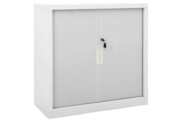 Skap med skyvedør 90x40x90 cm stål grå - Grå - Oppbevaring - Skap - Oppbevaringsskap - Kontorskap - Dokumentskap