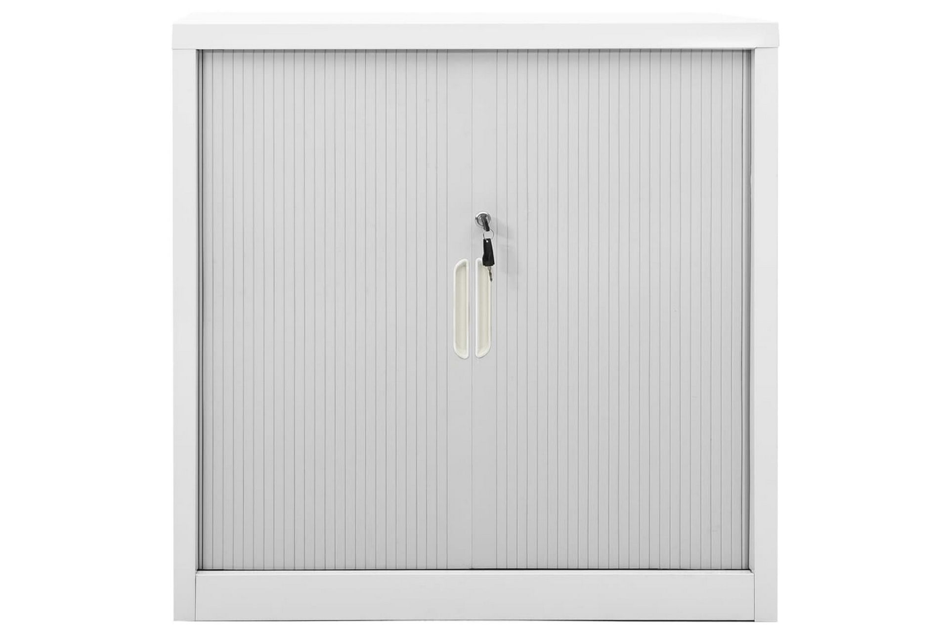 Skap med skyvedør 90x40x90 cm stål grå - Grå - Oppbevaring - Skap - Oppbevaringsskap - Kontorskap - Dokumentskap