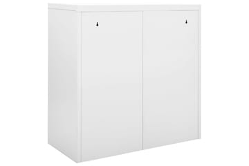 Skap med skyvedør 90x40x90 cm stål grå - Grå - Oppbevaring - Skap - Oppbevaringsskap - Kontorskap - Dokumentskap