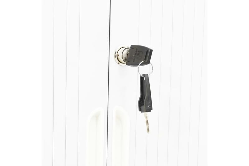 Skap med skyvedør 90x40x90 cm stål hvit - Hvit - Oppbevaring - Skap - Oppbevaringsskap - Kontorskap - Dokumentskap