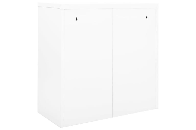 Skap med skyvedør 90x40x90 cm stål hvit - Hvit - Oppbevaring - Skap - Oppbevaringsskap - Kontorskap - Dokumentskap