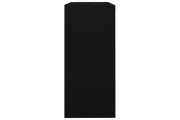Skap med skyvedør 90x40x90 cm stål svart og hvit - Svart - Oppbevaring - Skap - Oppbevaringsskap - Kontorskap - Dokumentskap