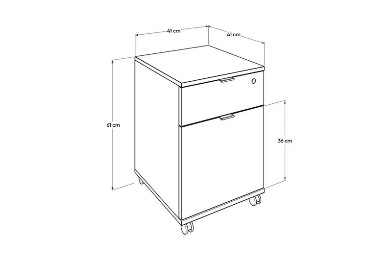Flerbruks Kapasitetskap Noriorsteadra Antrasitt / Eik - Gråfarget tre/Antrasitt - Oppbevaring - Oppbevaringsmøbler - Kommode - Skuffeseksjon