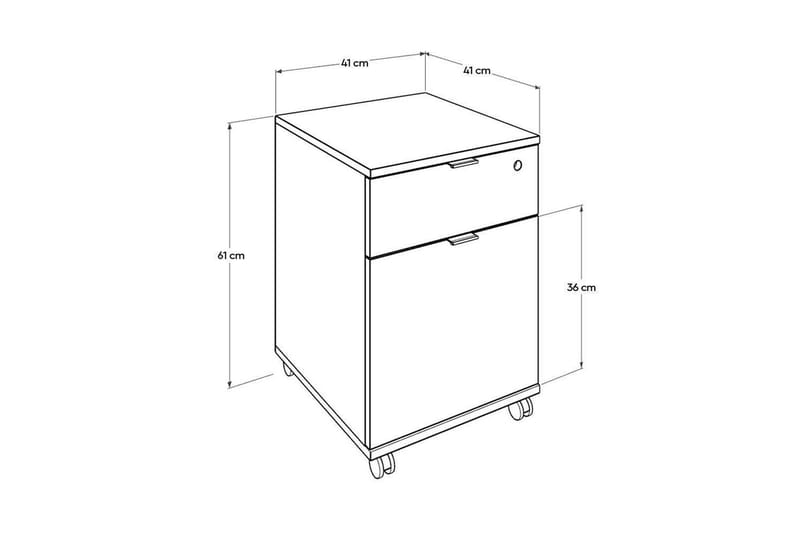 Flerbruks Kapasitetskap Noriorsteadra Antrasitt / Eik - Gråfarget tre/Antrasitt - Oppbevaring - Oppbevaringsmøbler - Kommode - Skuffeseksjon