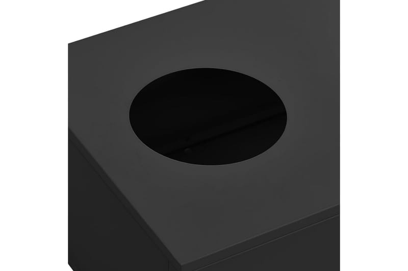 Kontorskap med plantekasse antrasitt 90x40x125 cm stål - Antrasittgrå - Oppbevaring - Skap - Oppbevaringsskap - Kontorskap - Dokumentskap