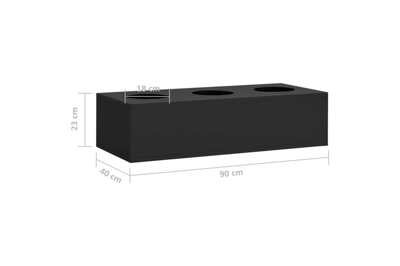 Kontorskap med plantekasse antrasitt 90x40x125 cm stål - Antrasittgrå - Oppbevaring - Skap - Oppbevaringsskap - Kontorskap - Dokumentskap