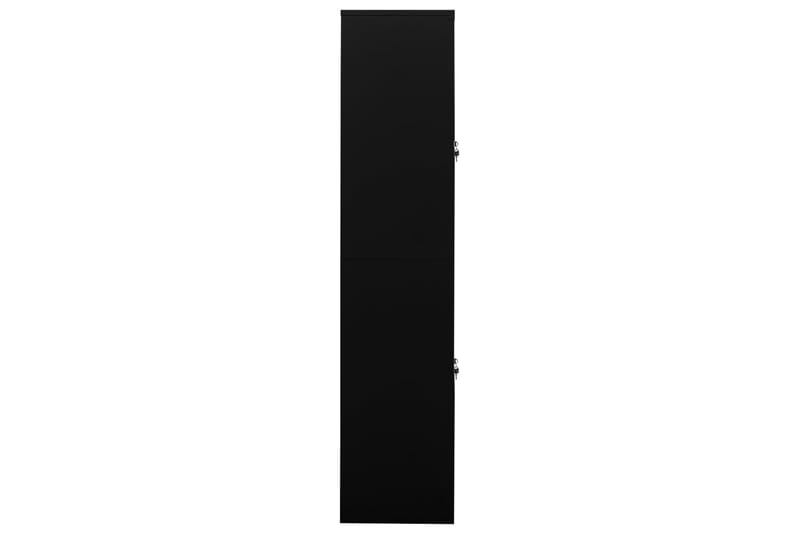 Kontorskap svart 90x40x180 cm stål - Svart - Oppbevaring - Skap - Oppbevaringsskap - Kontorskap - Dokumentskap