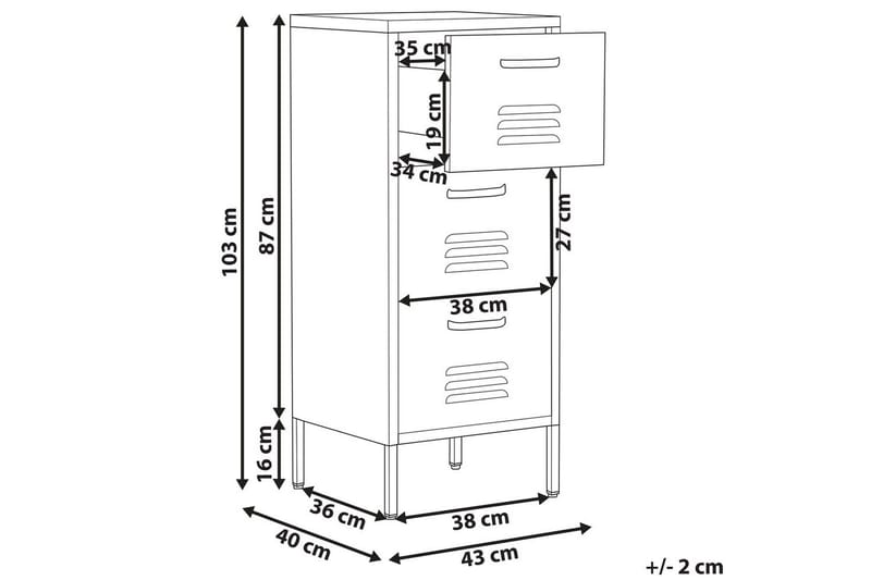 Kontorsskap Wostok Hvit - Hvit - Oppbevaring - Skap - Oppbevaringsskap - Kontorskap - Arkivskap & hengemappeskap
