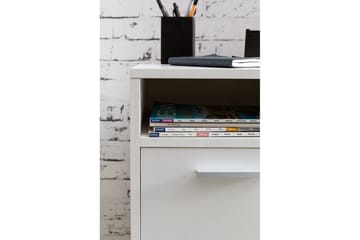 Rullecontainer Wohnling oppbevaringsbrett, 1 dør, foliert sponplate med hjul, moderne stil Hvit - Hvit - Oppbevaring - Oppbevaringsmøbler - Kommode - Skuffeseksjon