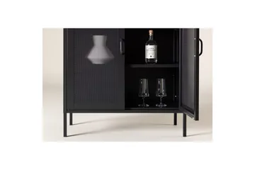 Skap Misha - Svart, 40x80x102 - Oppbevaring - Skap - Oppbevaringsskap - Kontorskap - Dokumentskap