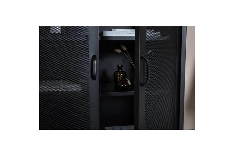 Skap Misha - Svart, 40x80x102 - Oppbevaring - Skap - Oppbevaringsskap - Kontorskap - Dokumentskap